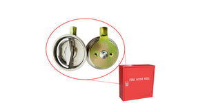 Locks of fire hose reel cabinet under mass production！