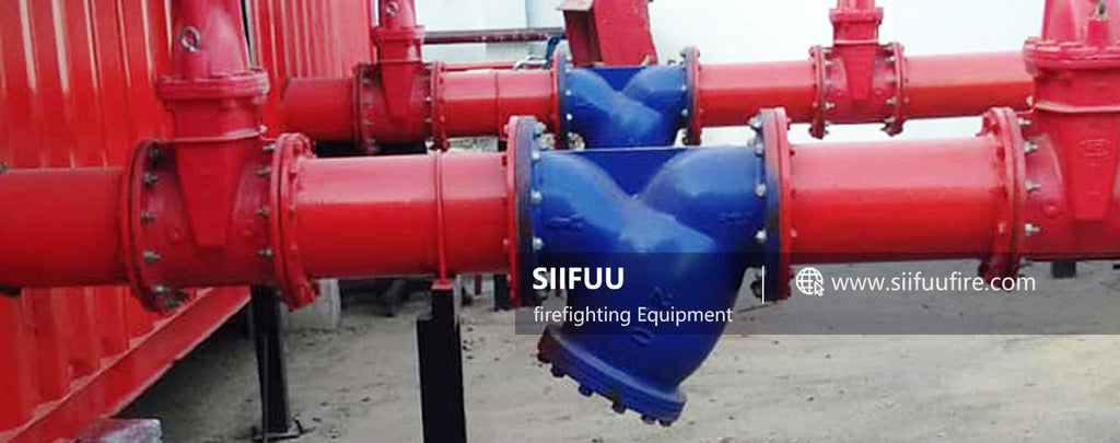 Flanged Y-strainer.